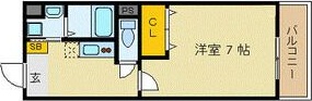 大阪市東淀川区柴島のマンションの間取り