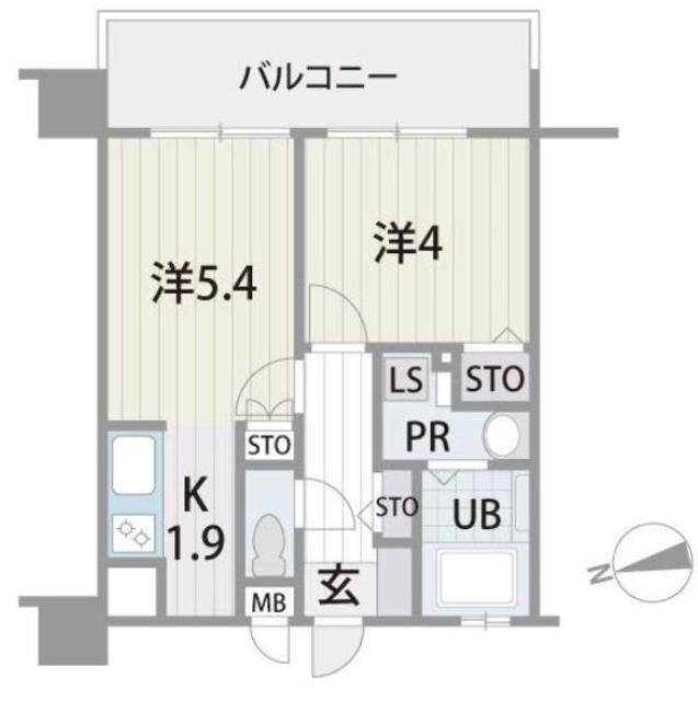 【福岡市博多区千代のマンションの間取り】