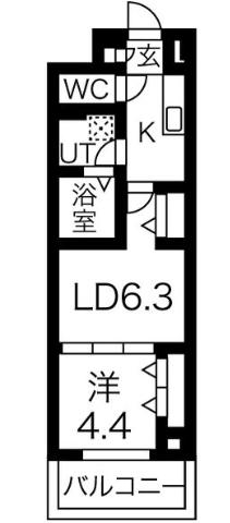 【神戸市東灘区住吉宮町のマンションの間取り】