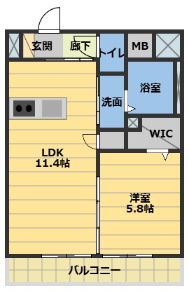 クレド桜橋の間取り