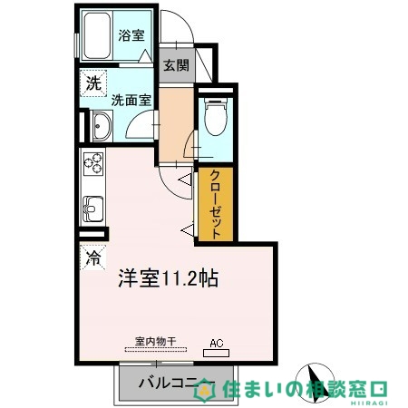 岡崎市上地のアパートの間取り