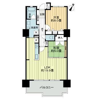 中頭郡北谷町字宮城のマンションの間取り