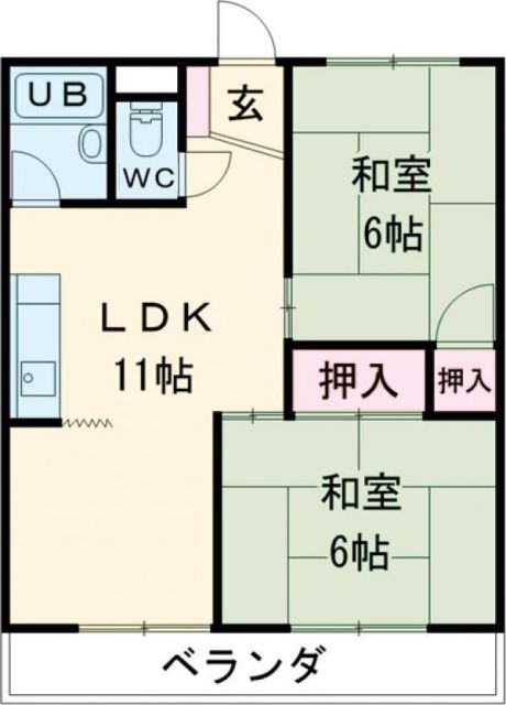 伊賀市上野忍町のマンションの間取り