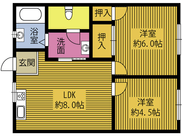 コーポアクシオンの間取り