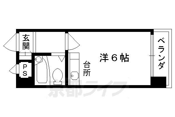 【京都市下京区屋形町のマンションの間取り】