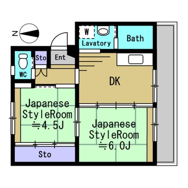 花巻市松園町のマンションの間取り