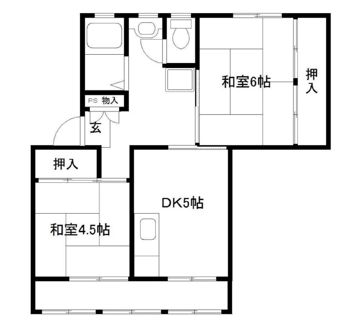 西館マンションの間取り