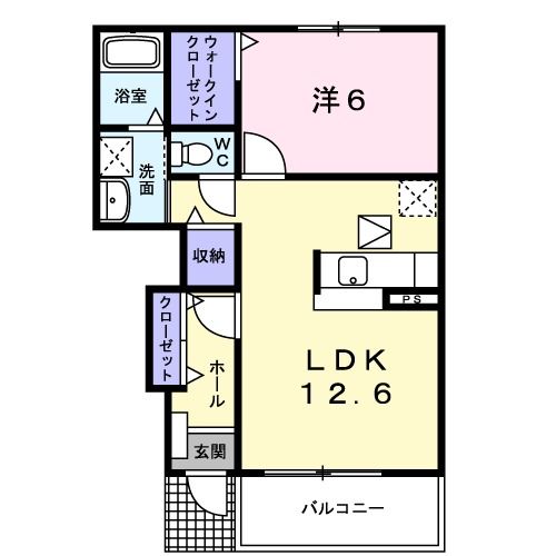 大垣市浅草のアパートの間取り