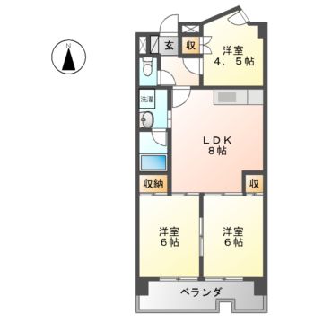 名古屋市中区金山のマンションの間取り