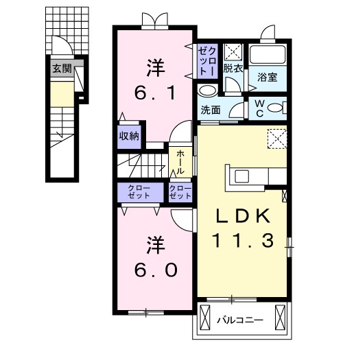 セレステＡの間取り