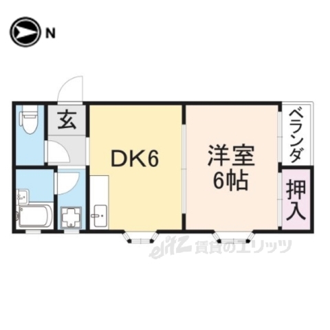 枚方市伊加賀栄町のアパートの間取り