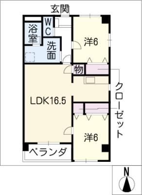 リリカルはぎながの間取り