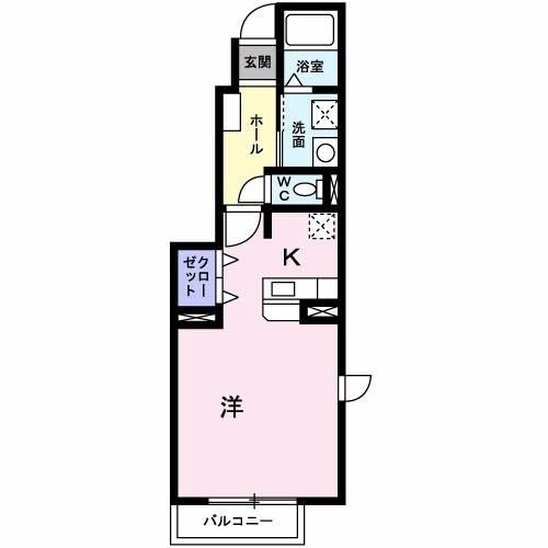 白山市田中町のアパートの間取り