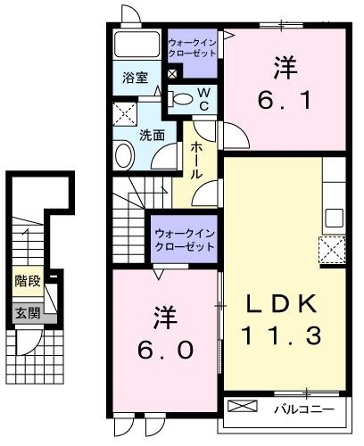 [家電付き] ライフライズBの間取り