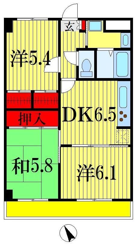 盛大パレスの間取り