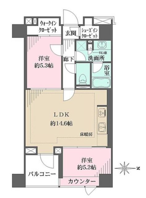 パークハウス東中野リヴゴーシュの間取り