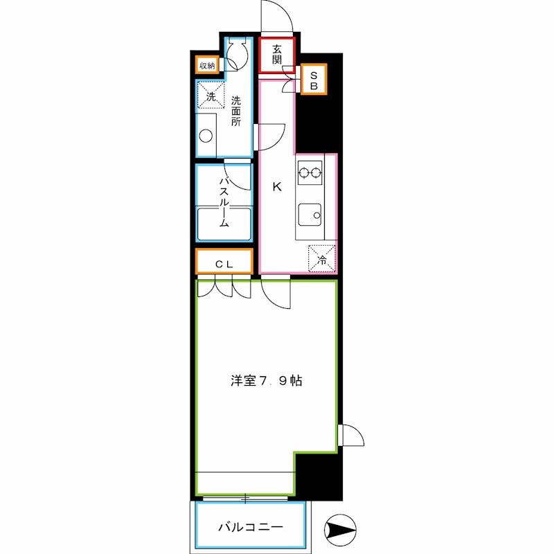 中野区東中野のマンションの間取り