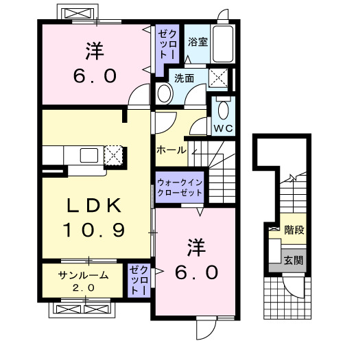 リュミエール学校町の間取り