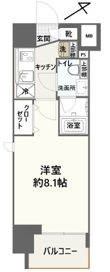 川崎市川崎区堀之内町のマンションの間取り