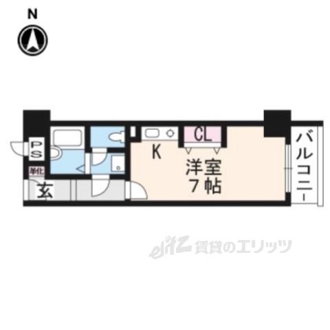 大津市島の関のマンションの間取り