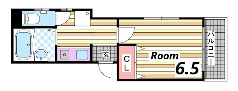 神戸市中央区花隈町のマンションの間取り