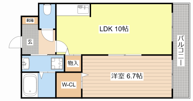 グランデージ　ニシキの間取り