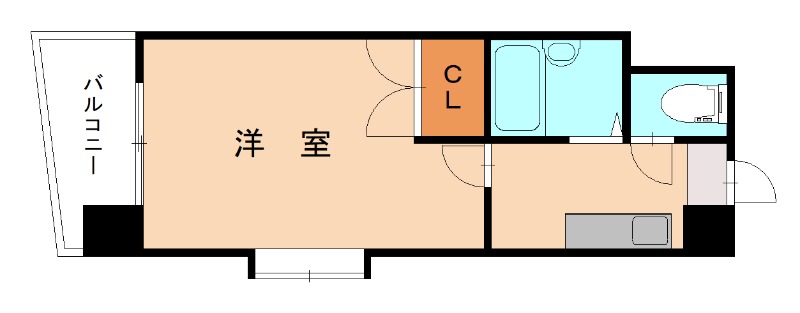 北九州市戸畑区幸町のマンションの間取り