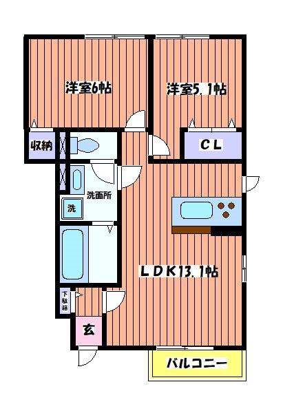 メゾンソレイユの間取り