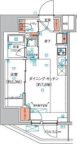 豊島区巣鴨のマンションの間取り