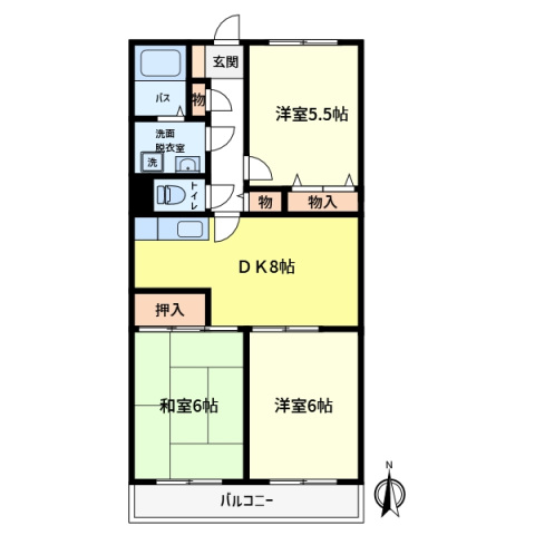 アルシオン西水元の間取り