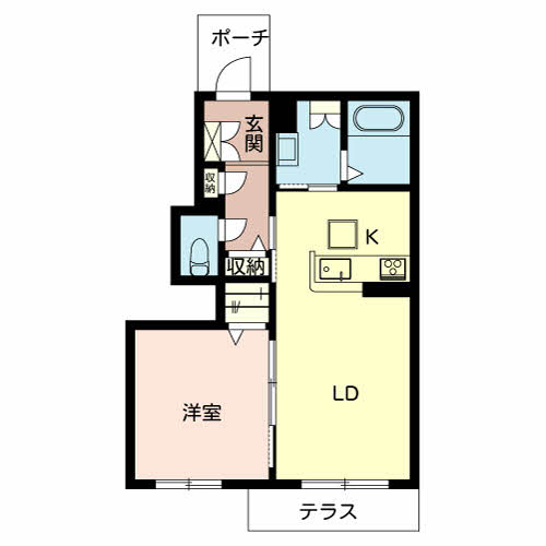 加古川市尾上町養田のアパートの間取り