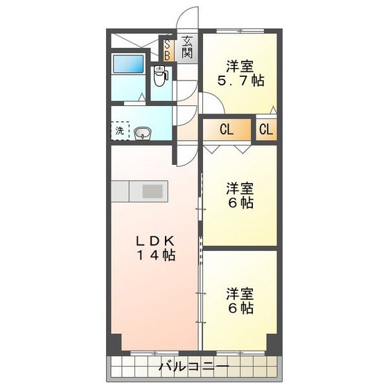 プロミネント四日市の間取り