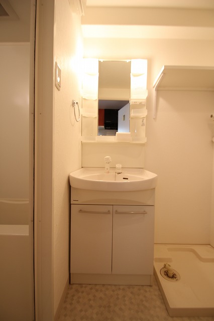 洗面設備　写真は別号室のものです。