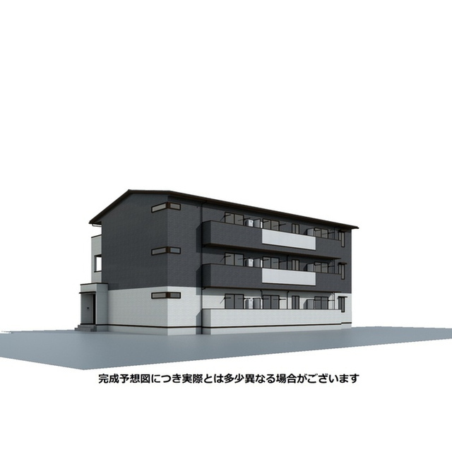 建物外観　完成予想図につき実際とは多少異なる場合が