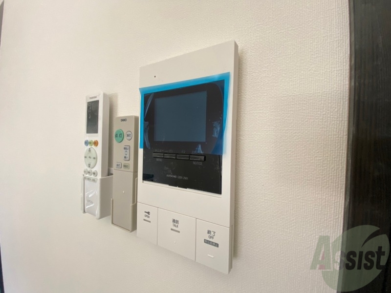 セキュリティ　ＴＶモニター付インターホンです。来客者の顔が見えるので安心！