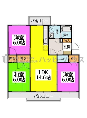 サンハイツ塔原の間取り写真