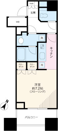 東京メトロ南北線 本駒込駅 徒歩2分 15階建 築19年の間取り写真