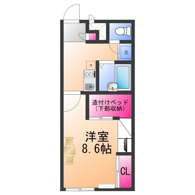 レオパレスクレールの間取り写真