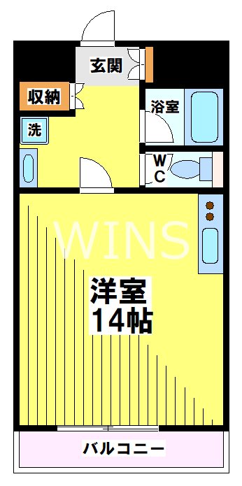 地下鉄箱崎線 呉服町駅 徒歩8分 11階建 築41年の間取り写真