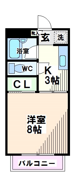 ＪＲ中央線 国立駅 徒歩5分 2階建 築32年の間取り写真