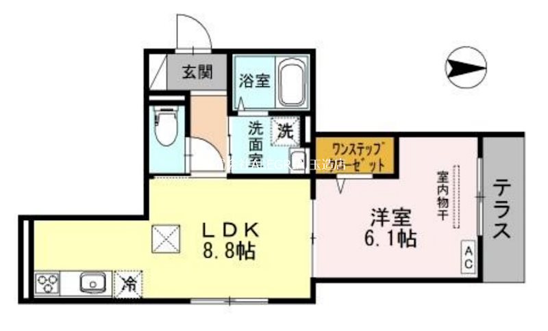 地下鉄長堀鶴見緑地線 玉造駅 徒歩3分 3階建 築12年の間取り写真