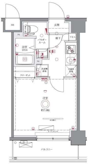 ＪＲ京浜東北線 西川口駅 徒歩10分 7階建 築2年の間取り写真