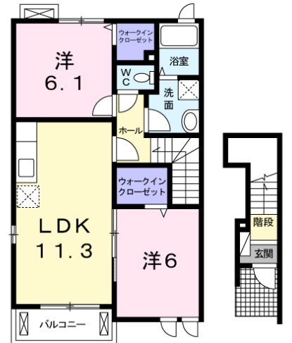 ＪＲ加古川線 西脇市駅 徒歩15分 2階建 築17年の間取り写真