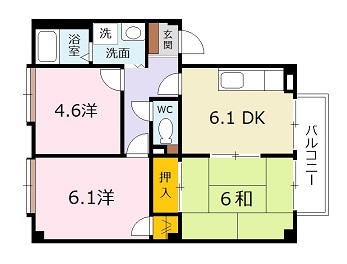 フォブール中原の間取り