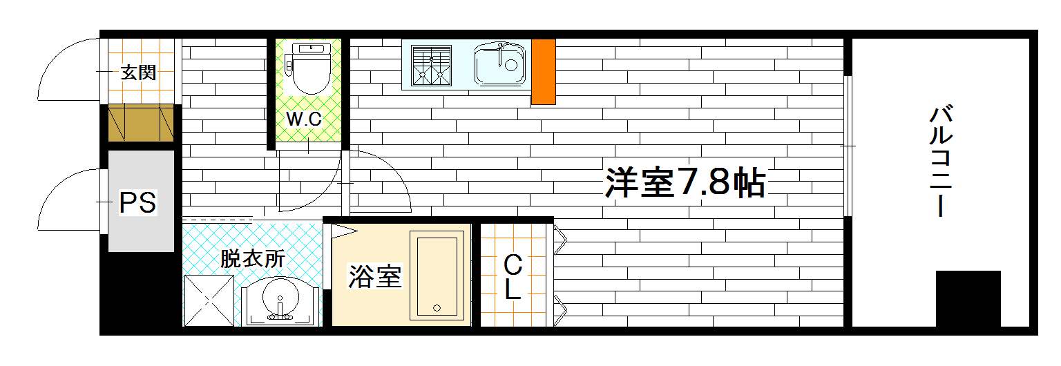 広島市中区本川町のマンションの間取り