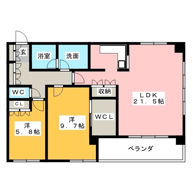 レザンドール東山元町の間取り