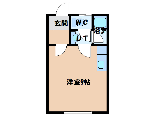 函館市白鳥町のアパートの間取り