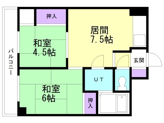 室蘭東町第１住宅の間取り