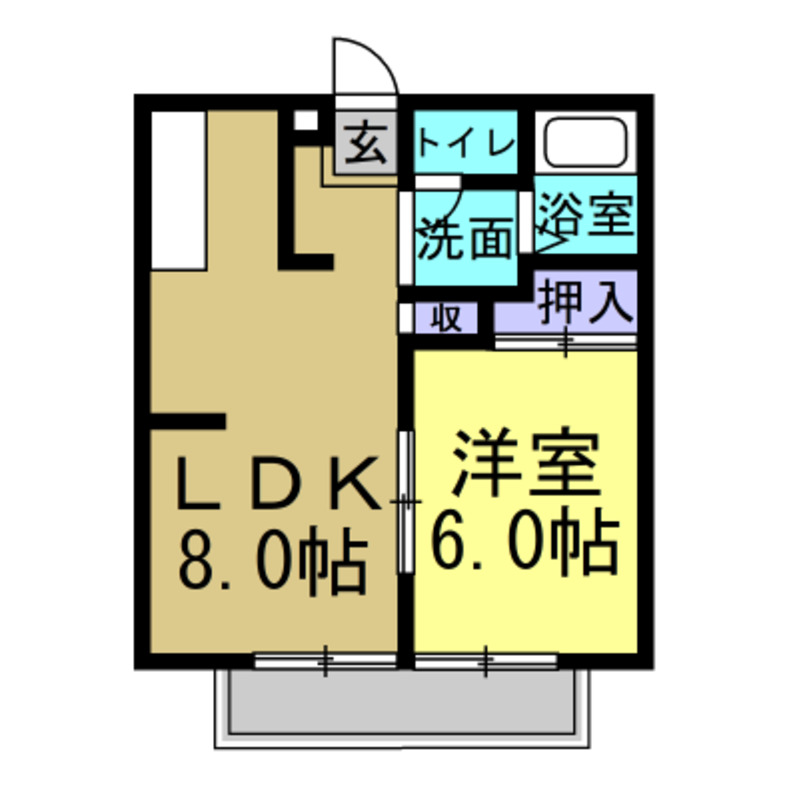 サンシティーひまわりの間取り