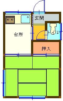 荒川区西尾久のアパートの間取り